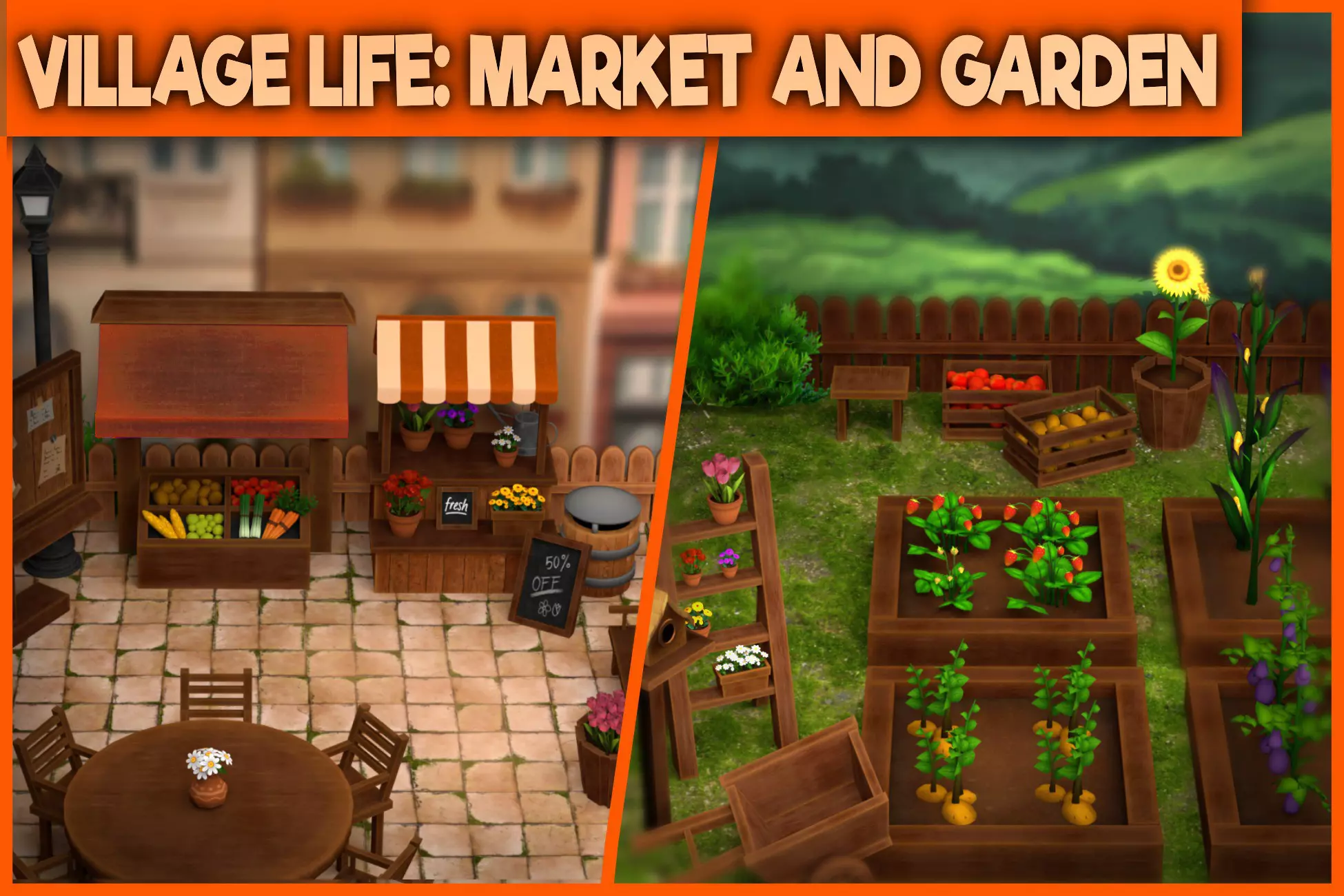 Village Life - Market and Garden
